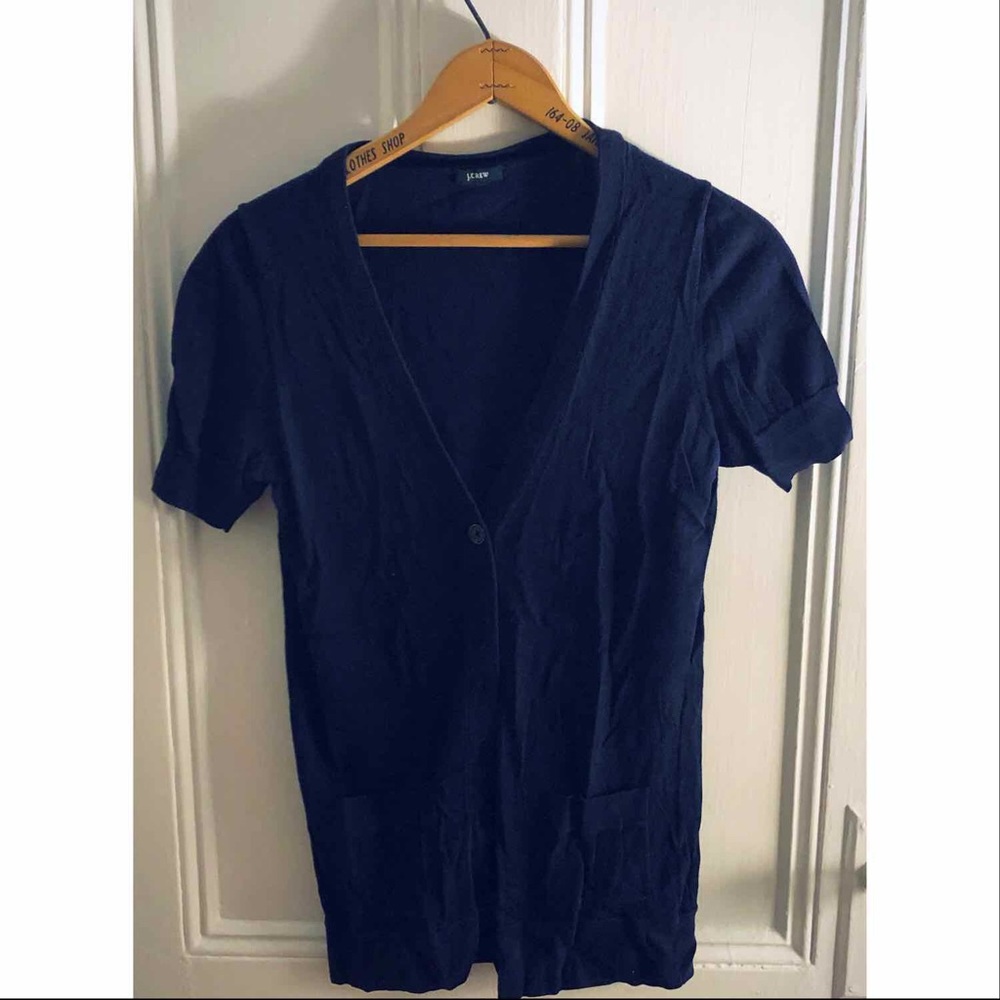 J. Crew Cotton Short-Sleeved Cardigan